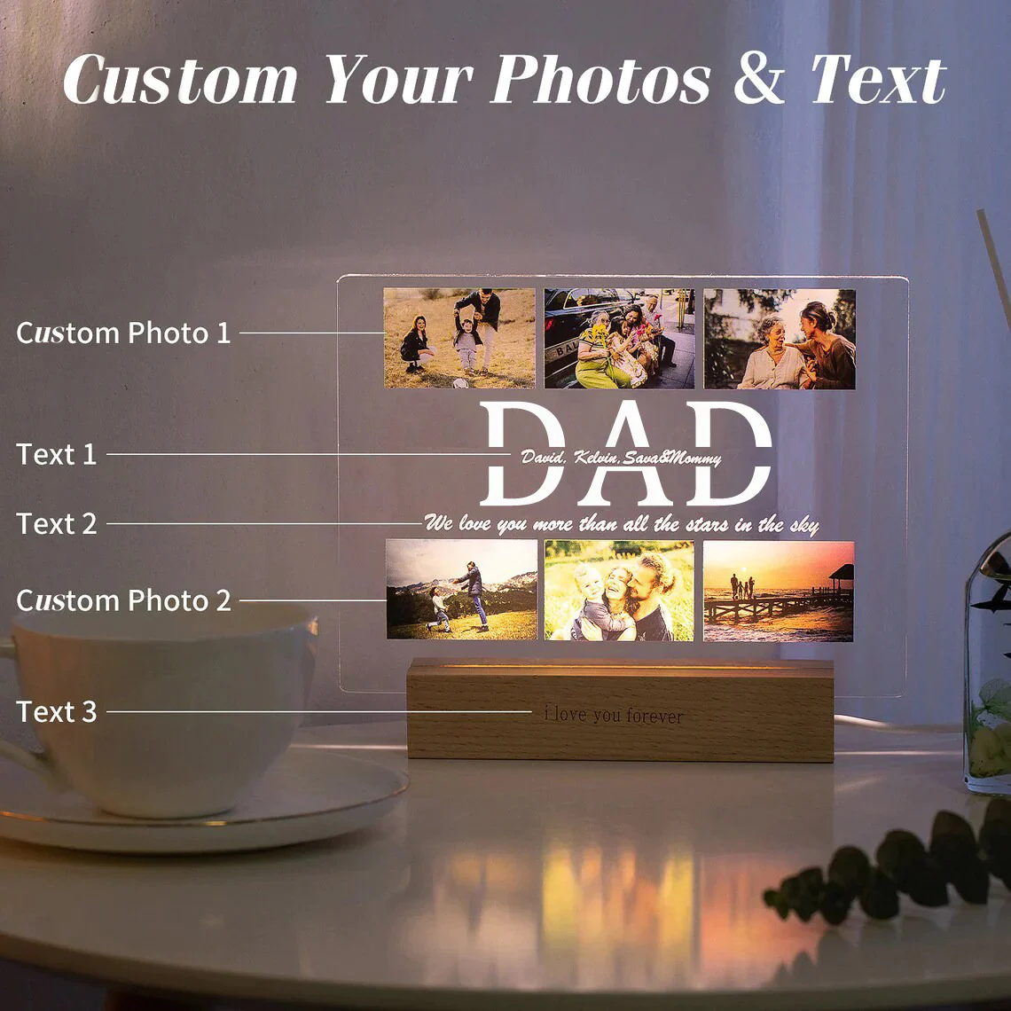 Personalized Custom Photo Text – Photography Bulb recenzja i cena