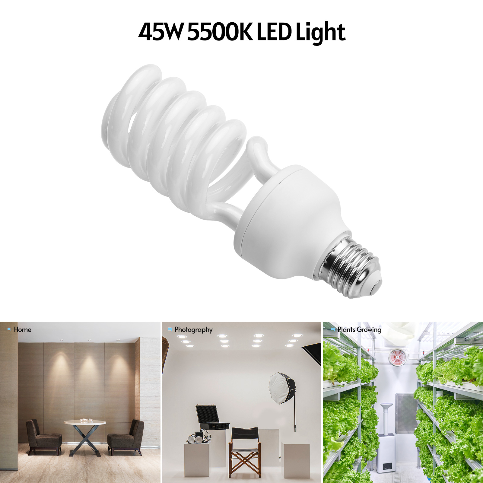 45W Spiral Fluorescent Light B – Photography Bulb recenzja i cena