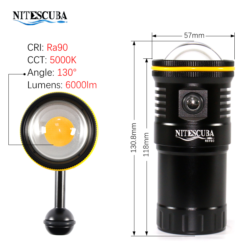 Nitescuba NSV60 LED Diving Vid – Photography Angles recenzja i cena