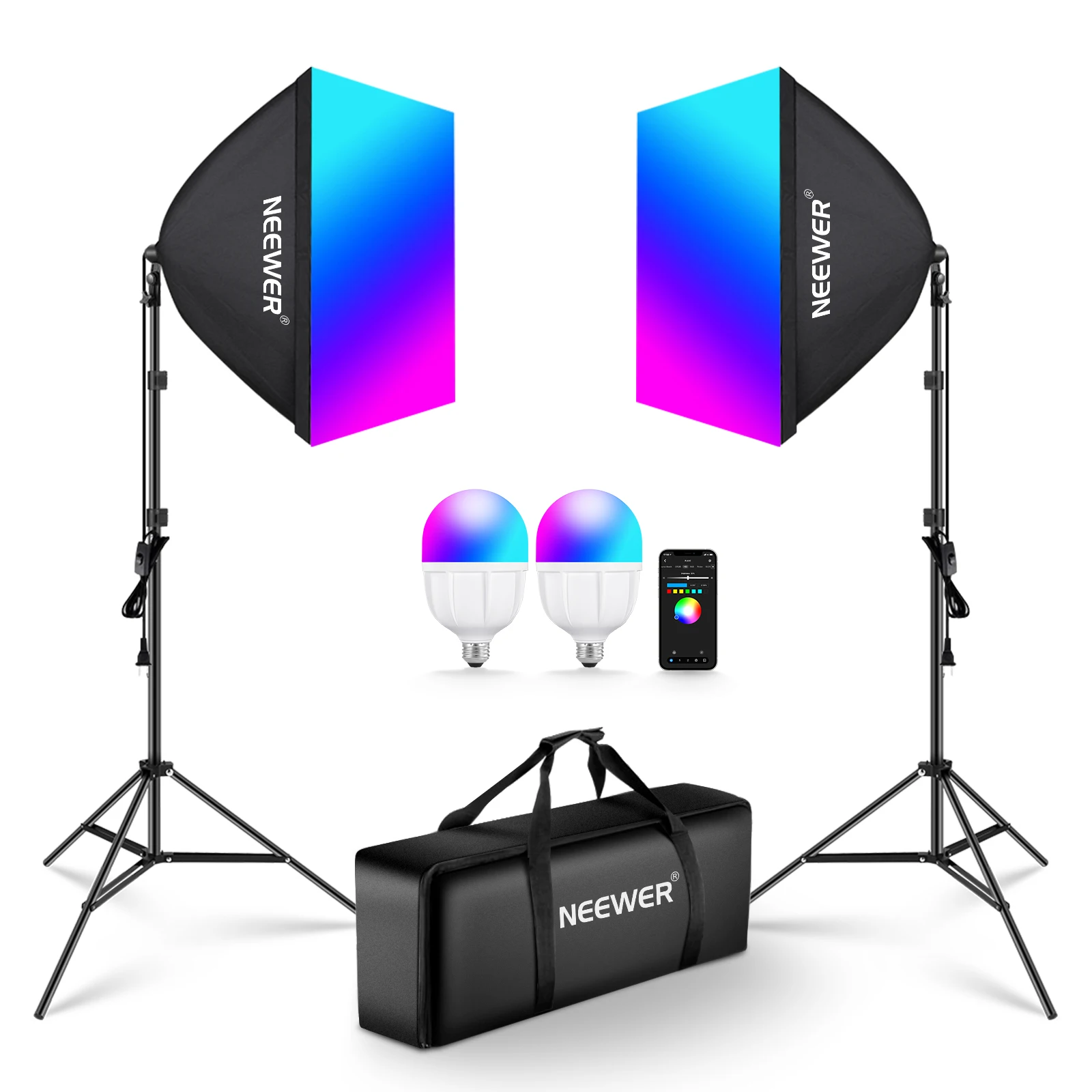 NEEWER RGB Softbox Lighting Ki – Photography Bulb recenzja i cena