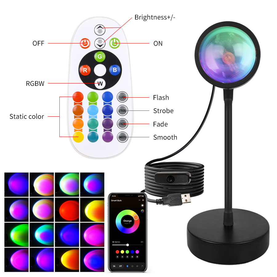 Smart Sunset Lamp Tuya LED Nig – Photography Bulb recenzja i cena
