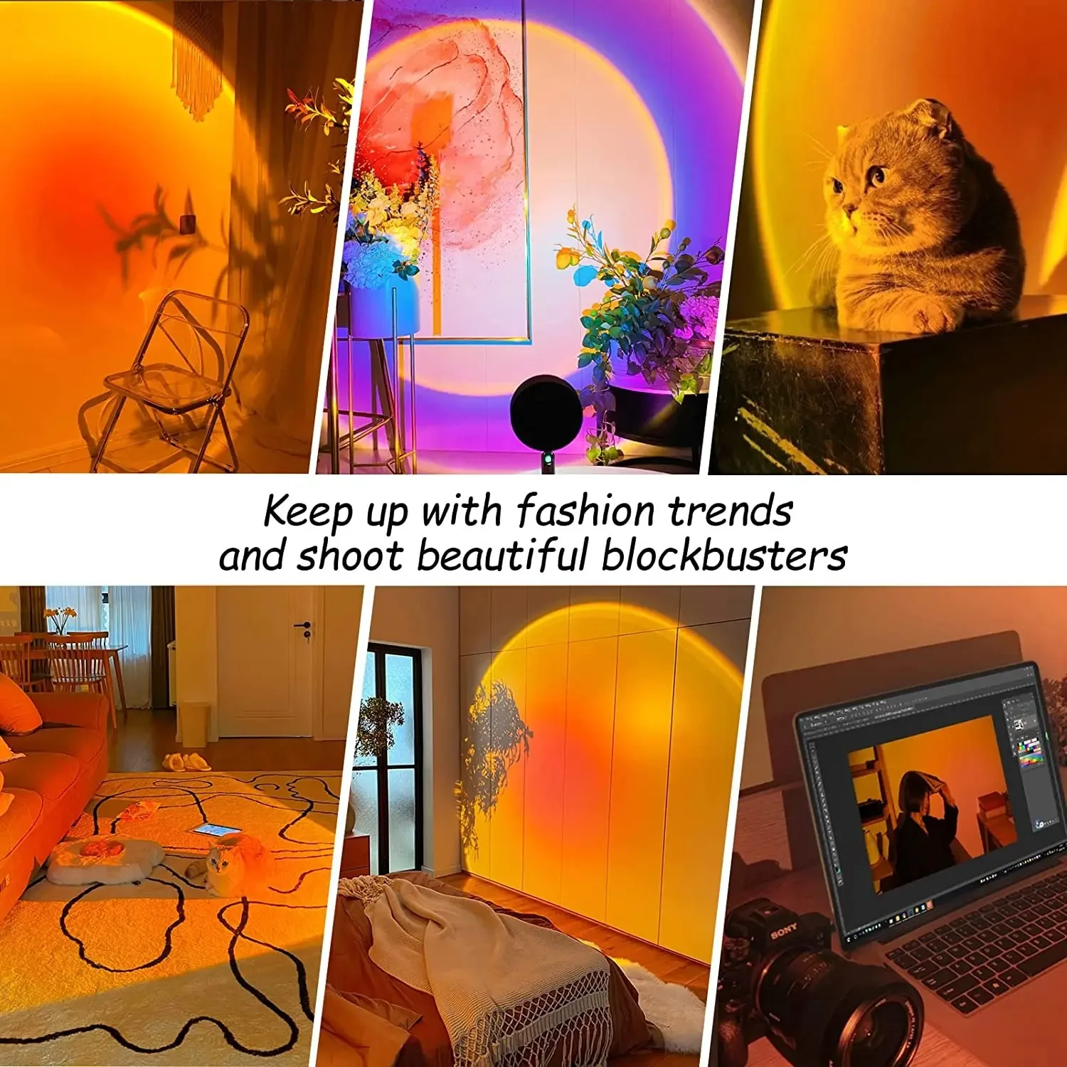 16 Color Sunset Lamp,RGB Mood  – Photography Bulb recenzja i cena